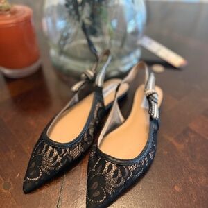 Lace covered steve madden pointed flat